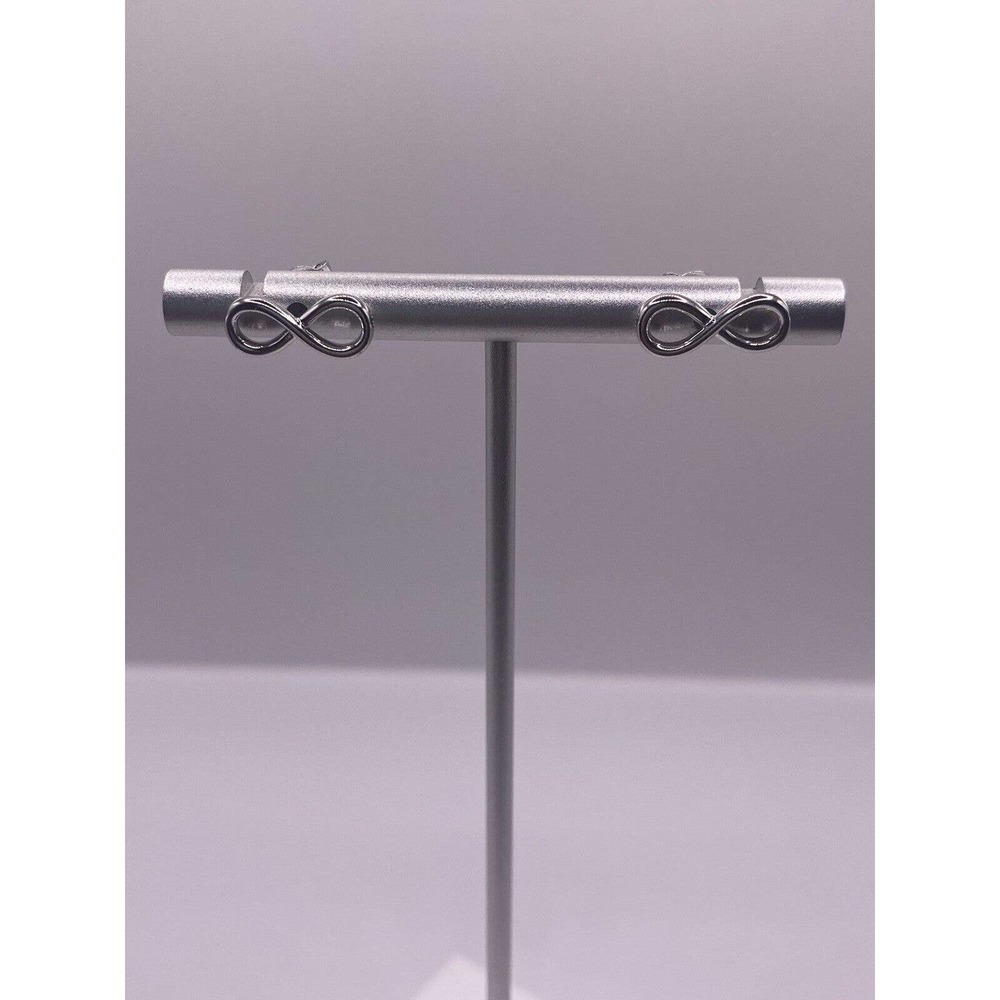 Simple Infinity Sterling Silver Earrings